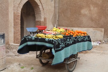 Sticker - Fruit vendor cart in Marrakesh