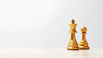 Wall Mural - Chess Piece with Plain Background