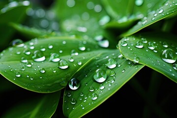 A close up of a plant with water droplets