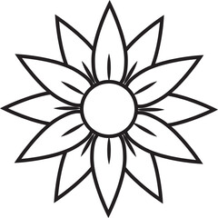 Flower outline