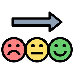 Wall Mural - emotion control filled outline style icon