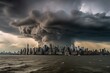 intense storm over New York City. Generative AI