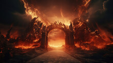 Gate To Hell, The Passage To The Realm Of The Dead.  Everything Is On Fire, Hellfire, Generative Ai 
