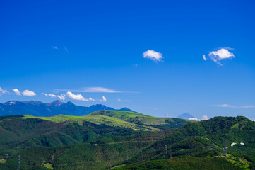 Poster - 三峰山から車山高原越しの八ヶ岳