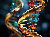 Fototapeta  - The Metal Helix: A Colorful Twist on DNA