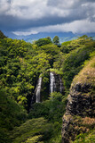 Fototapeta  - Opaeka'a Falls seen from the overlook in the Wailua river area of Kauai