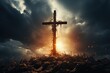 Jesus Christ cross Easter resurrection concept