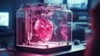 A 3D bioprinter creating human organs and tissues for medical transplantation