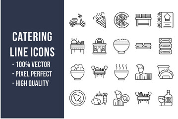 Poster - Catering Line Icons