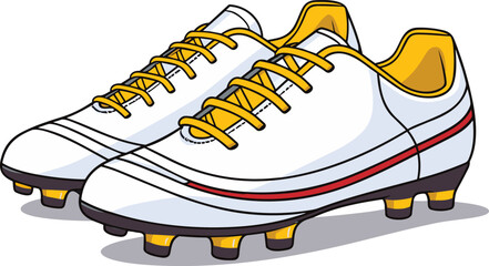 Soccer shoe, football boot icon on a white background flat style vector.