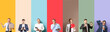 © Pixel-Shot - Set of different businessmen on colorful background