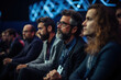 © Sebastian - A person attending a panel discussion on the future of blockchain technology and its potential impact on various industries. Generative Ai.