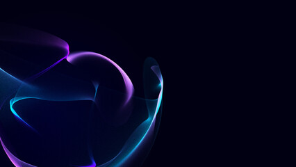 Wall Mural - abstract glitter particles in dark space. network data transfer concept. 3d rendering.