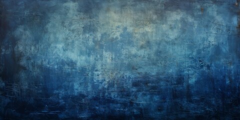 serene navy and blue background with scratches and marks, Generative AI