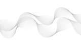 Fototapeta  -  Abstract white paper wave background and abstract gradient and white wave curve lines.Modern template abstract design flowing particles
