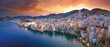 © gatsi - Panoramic view of Ermoupoli and Ano Syra towns in Syros island, Cyclades islands, Greece, Europe.