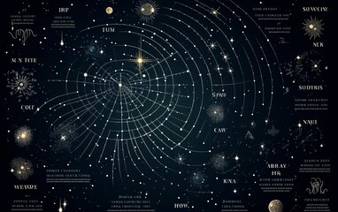 celestial dance of star constellations in the night sky