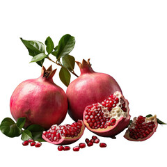 Poster - Start your day with nutritious pomegranates transparent background