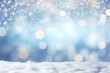 winter, christmas background with snow, bokeh. copy space. High quality photo