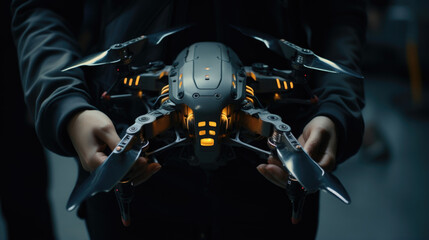 Hidden pockets within its cybernetic limbs contain microminiature drones that can be deployed for aerial surveillance or diversions during missions.