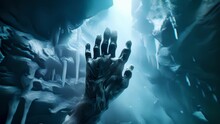 From The Depths Of A Murky Cave A Skeletal Hand Reaches Out Beckoning With An Icy Chill..