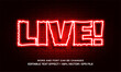 © GiasWizya - Live editable text effect template, red neon light futuristic typeface, premium vector