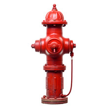 Red Fire Hydrant Isolated On Transparent Background
