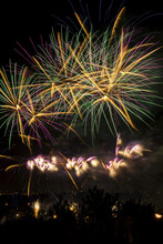 Colourful Fireworks; Calgary, Alberta, Canada