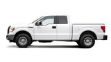 Fototapeta  - side view of white pick up truck on white background great for mockup and concepts.  generative AI
