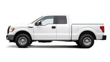 Side View Of White Pick Up Truck On White Background Great For Mockup And Concepts.  Generative AI