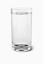 Glass Of Water On A White Background; Toronto, Ontario, Canada