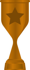 Championship trophy for third place. Bronze trophy