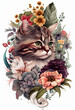 © View Stock - AI generated illustration cat