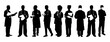 © Gelgel Nasution - Set of doctor detailed silhouette isolated on white background. Vector Illustration
