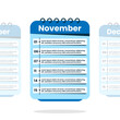 activity monthly timeline schedule infographic template vector