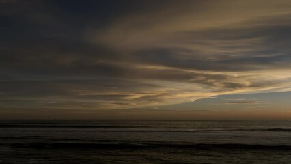 Wall Mural - cloudy beach vertical video