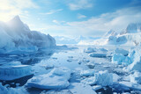 Fototapeta Do akwarium - Arctic ice field