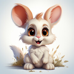 Sticker - cute rabbit cartoon