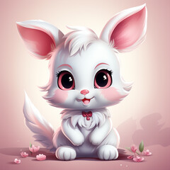 Wall Mural - cute rabbit cartoon