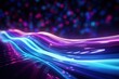 © AKKA - abstract futuristic background with pink blue glowing neon moving high speed wave lines and bokeh lights. Data transfer concept Fantastic wallpaper