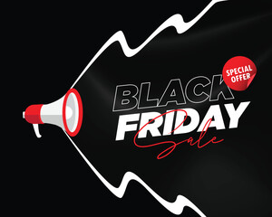 Wall Mural - Black friday social media banner template