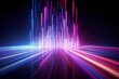 © AKKA - abstract futuristic background with pink blue glowing neon moving high speed wave lines and bokeh lights. Data transfer concept Fantastic wallpaper