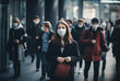 © PHdJ - People in the city wearing face mask