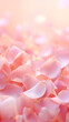 Pink rose petals with and dreamy defocus background