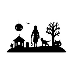 Wall Mural - Halloween  isolated on white background