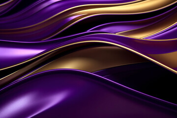 Wall Mural - Luxury metallic background with golden lines.