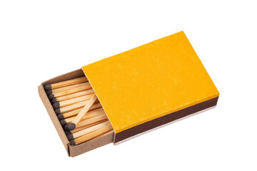 a box of matches, made of paper and cardboard, isolated