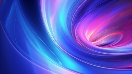 Wall Mural - mesmerizing abstract blue purple colorful spectrum translucent glowing vortex shape surrounded with vibrant color lights