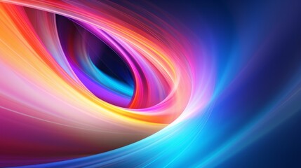 Wall Mural - mesmerizing abstract blue purple colorful spectrum translucent glowing vortex shape surrounded with vibrant color lights