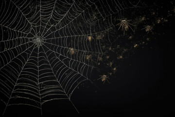 Design of a spider web for the Halloween party. Generative AI.